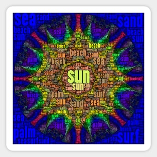 Sun Surf and Sand Sticker